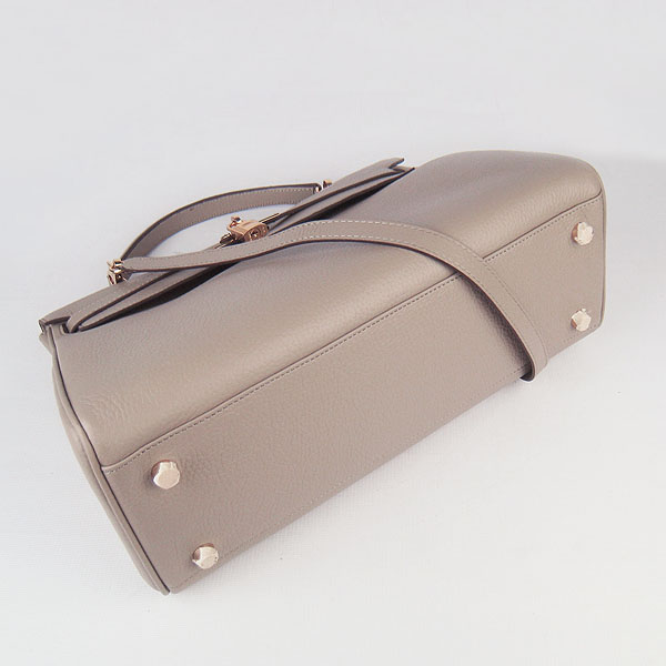 High Quality Hermes Kelly 35cm Togo Leather Bag Grey 6308 - Click Image to Close